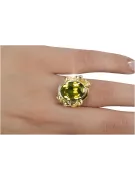 Inel Peridot galben Aur galben 14K Vintage bijuterii vrc100y